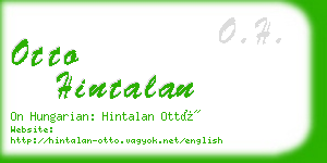 otto hintalan business card